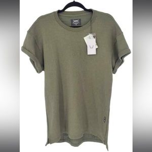 ASRV DSG-0220. CottonPlus Back Mesh Rolled Tee - Olive